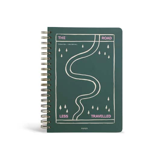 Papier 7.75" x 10" Off Piste Hardcover Spiral Guided Travel Journal